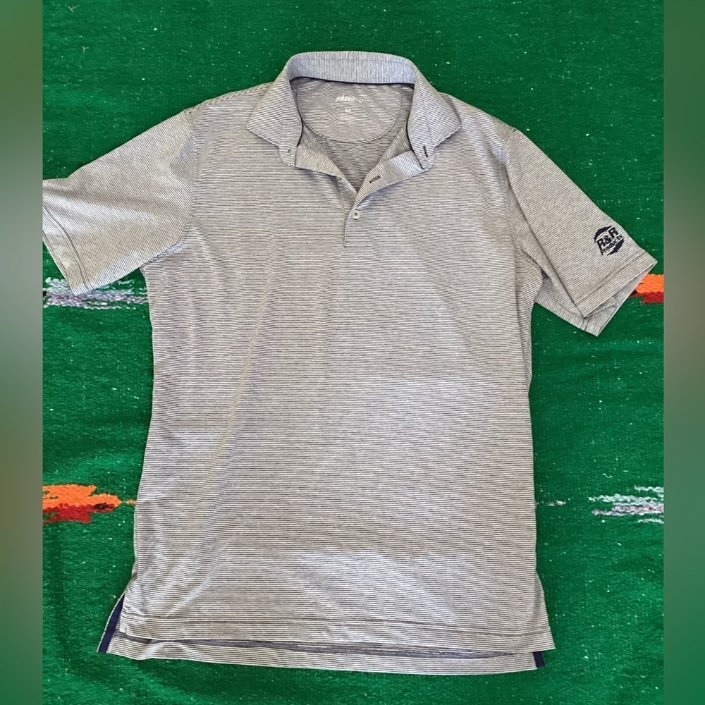 Jonny O pin stripped polo-SZ M
Pit to pit 19”
Length 29”
D2